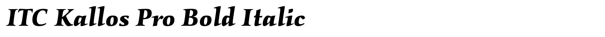 ITC Kallos Pro Bold Italic image